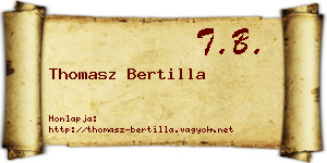Thomasz Bertilla névjegykártya